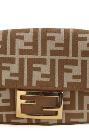 Sac à bandoulière Fendi Baguette Beige en Tissu