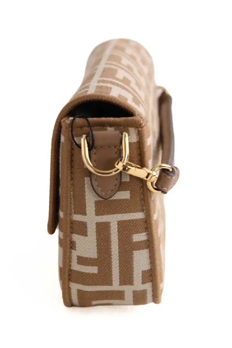 Sac à bandoulière Fendi Baguette Beige en Tissu
