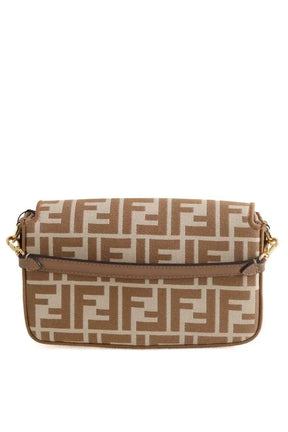 Sac à bandoulière Fendi Baguette Beige en Tissu