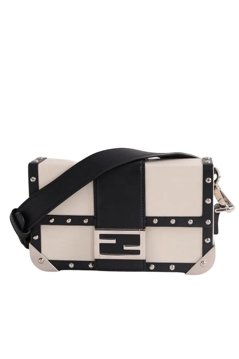 Sac à bandoulière Fendi Fendi Baguette Trunk Mini Blanc en Cuir - Seconde Main