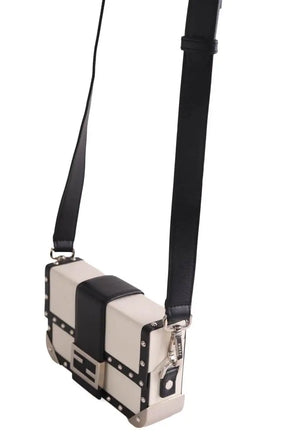 Sac à bandoulière Fendi Fendi Baguette Trunk Mini Blanc en Cuir
