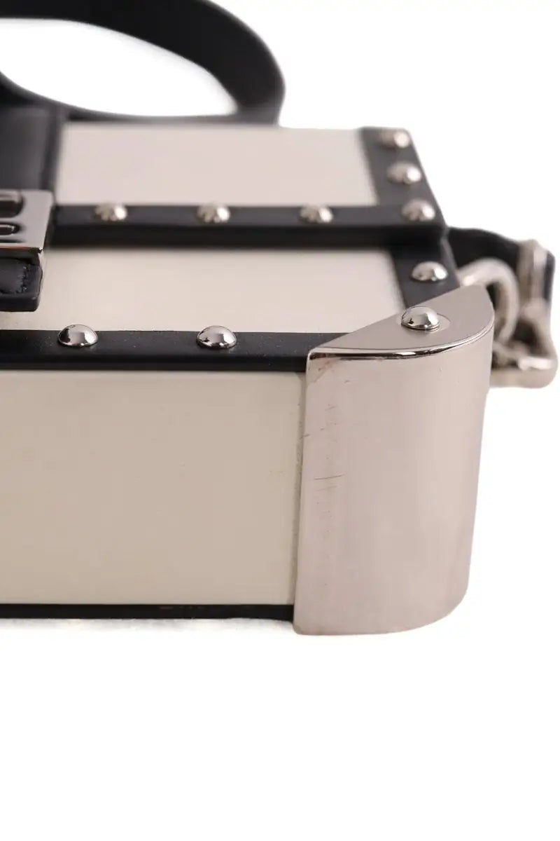 Sac à bandoulière Fendi Fendi Baguette Trunk Mini Blanc en Cuir