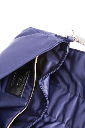 Sac à bandoulière Fendi Mini Phone case Baguette Nylon Marine en Tissu