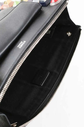 Sac à bandoulière Fendi Studded Noir en Cuir