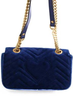 Sac à bandoulière Gucci Bleu en Velours