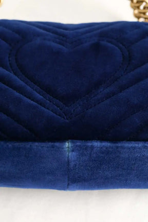 Sac à bandoulière Gucci Bleu en Velours