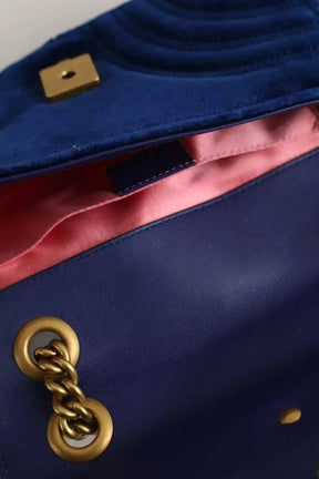 Sac à bandoulière Gucci Bleu en Velours