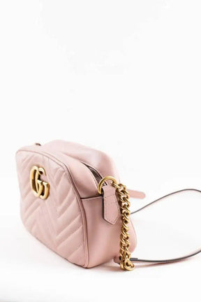Sac à bandoulière Gucci GG Marmont Bucket Rose en Cuir