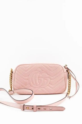Sac à bandoulière Gucci GG Marmont Bucket Rose en Cuir