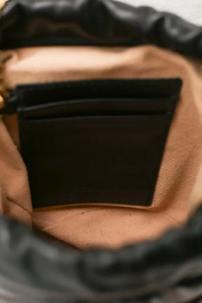 Sac à bandoulière Gucci Seau GG Marmont Noir en Cuir