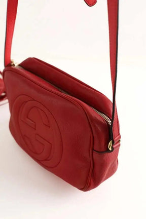 Sac à bandoulière Gucci Soho Rouge en Cuir