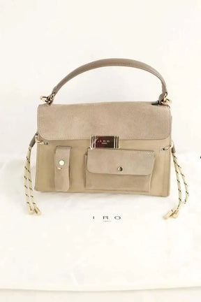 Sac à bandoulière Iro Nomad Beige en Daim
