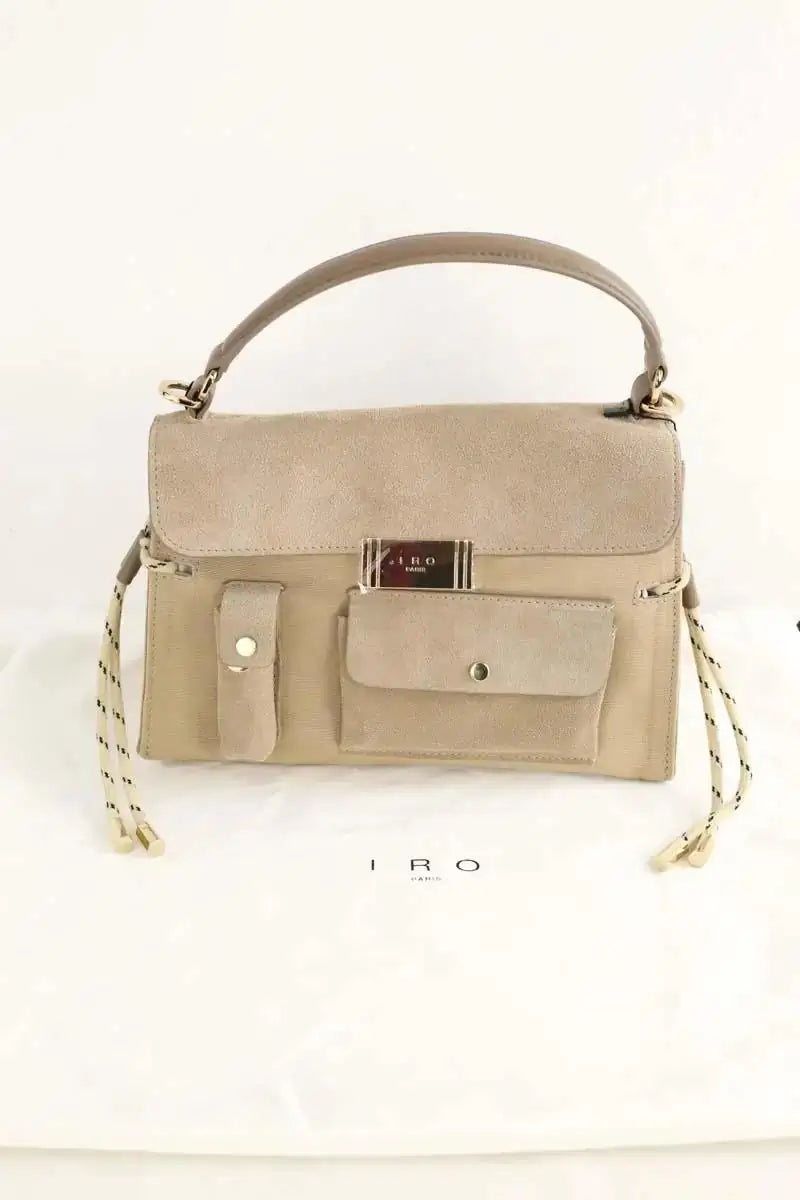 Sac à bandoulière Iro Nomad Beige en Daim