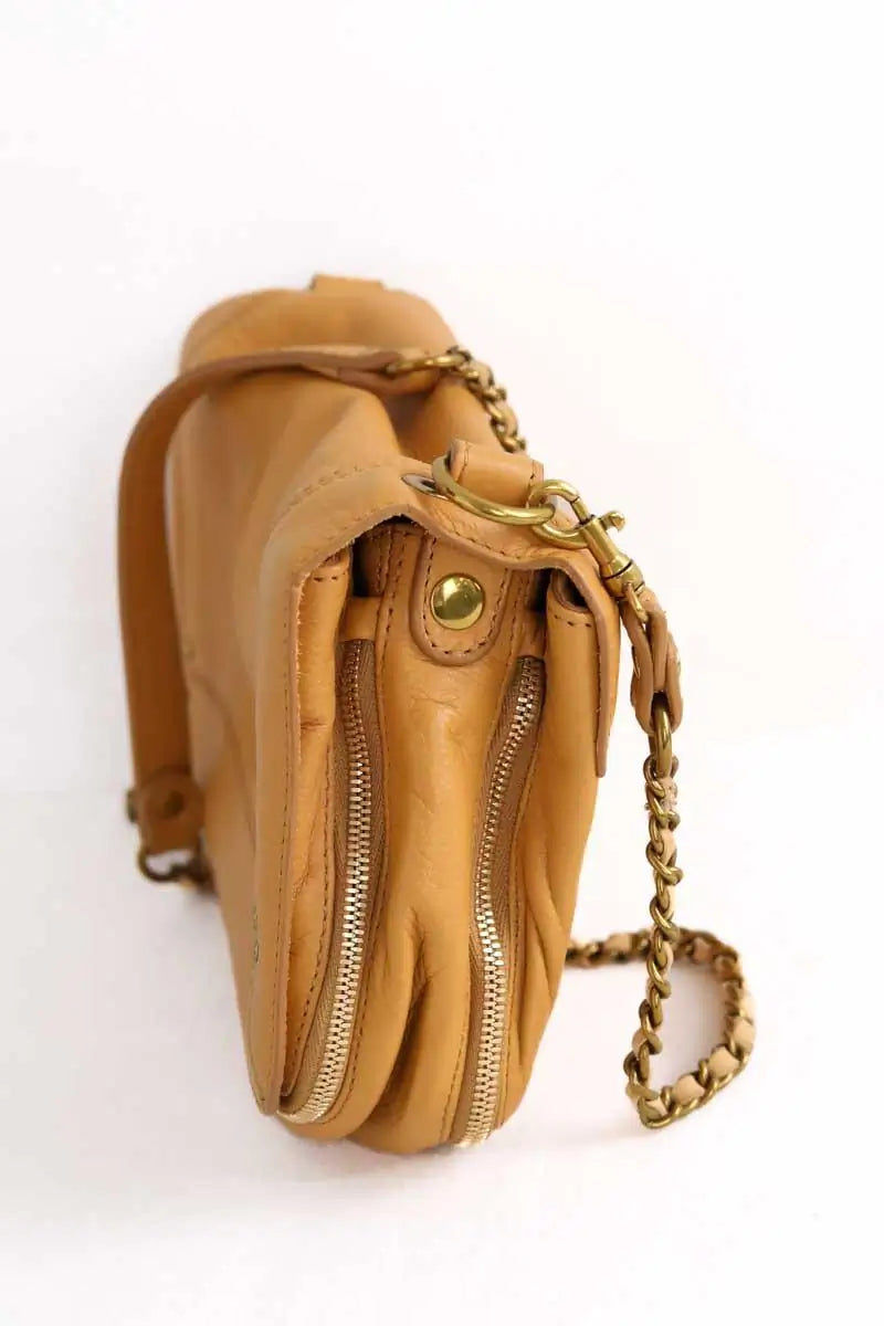 Sac à bandoulière Jérôme Dreyfuss Bobi Jaune en Cuir