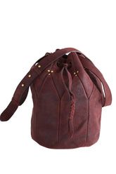 Sac à bandoulière Jérôme Dreyfuss Bordeaux en Cuir - Seconde Main