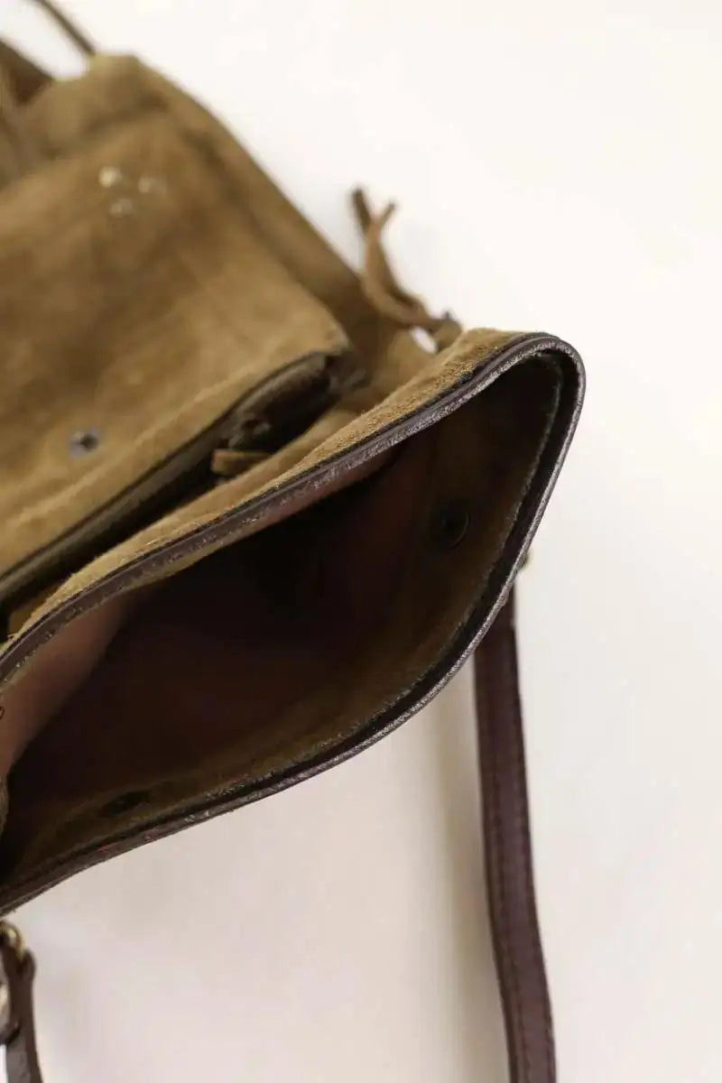 Sac à bandoulière Jérôme Dreyfuss Kaki en Daim