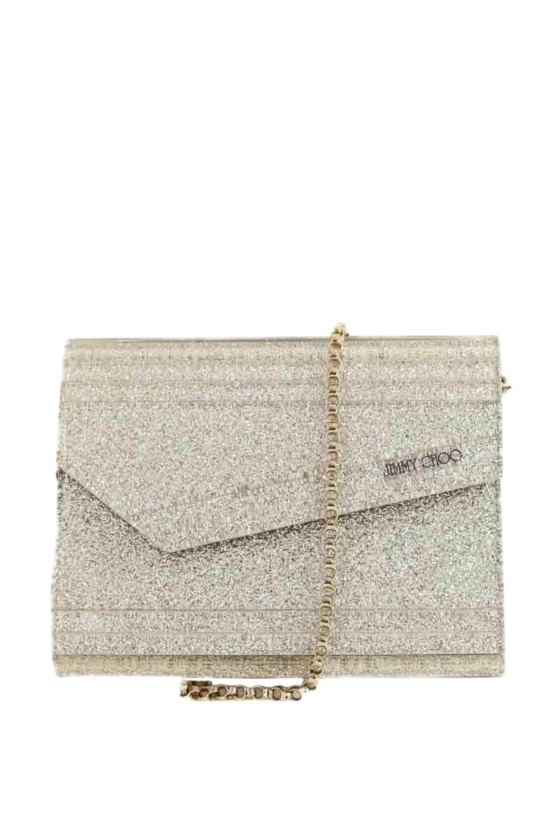 Sac à bandoulière Jimmy Choo Candy Doré en Paillettes - Seconde Main