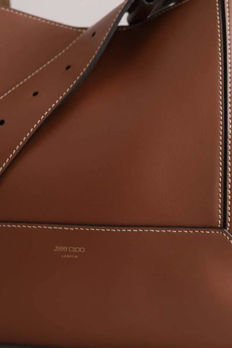 Sac à bandoulière Jimmy Choo Diamond Hobo Marron en Cuir