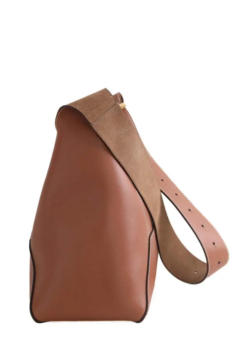 Sac à bandoulière Jimmy Choo Diamond Hobo Marron en Cuir