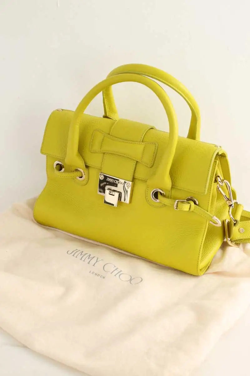 Sac à bandoulière Jimmy Choo Rosalie Jaune en Cuir