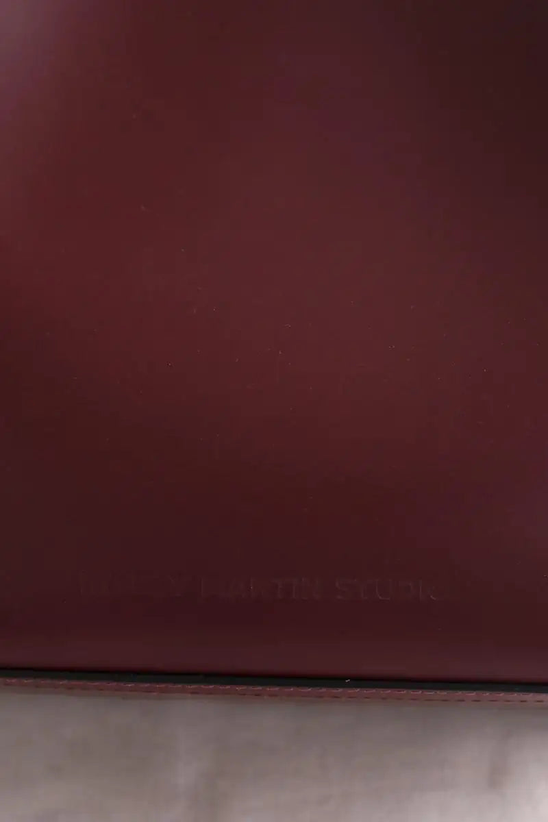 Sac à bandoulière Kitesy Martin Studio Le Sac seau Bordeaux en Cuir