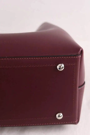 Sac à bandoulière Kitesy Martin Studio Le Sac seau Bordeaux en Cuir