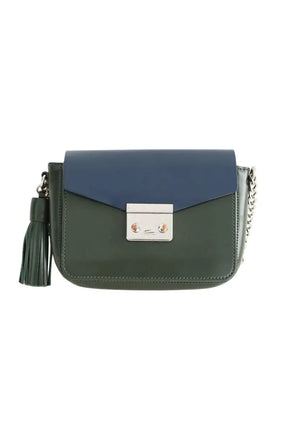 Sac à bandoulière Lacoste Kaki en Cuir - Seconde Main