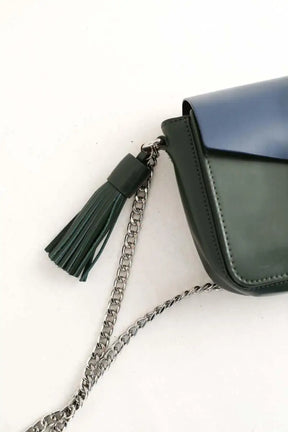 Sac à bandoulière Lacoste Kaki en Cuir