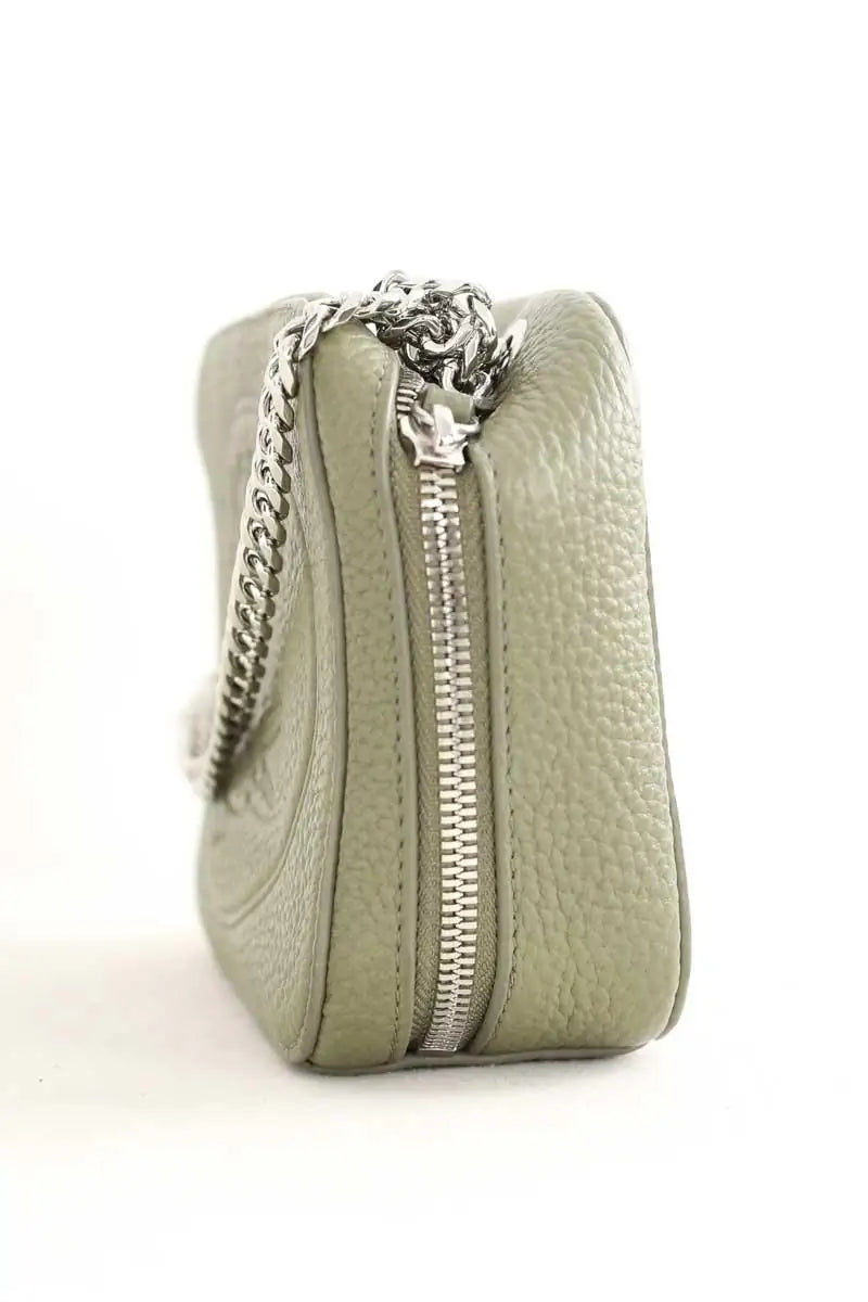 Sac à bandoulière Lacoste Kaki en Cuir