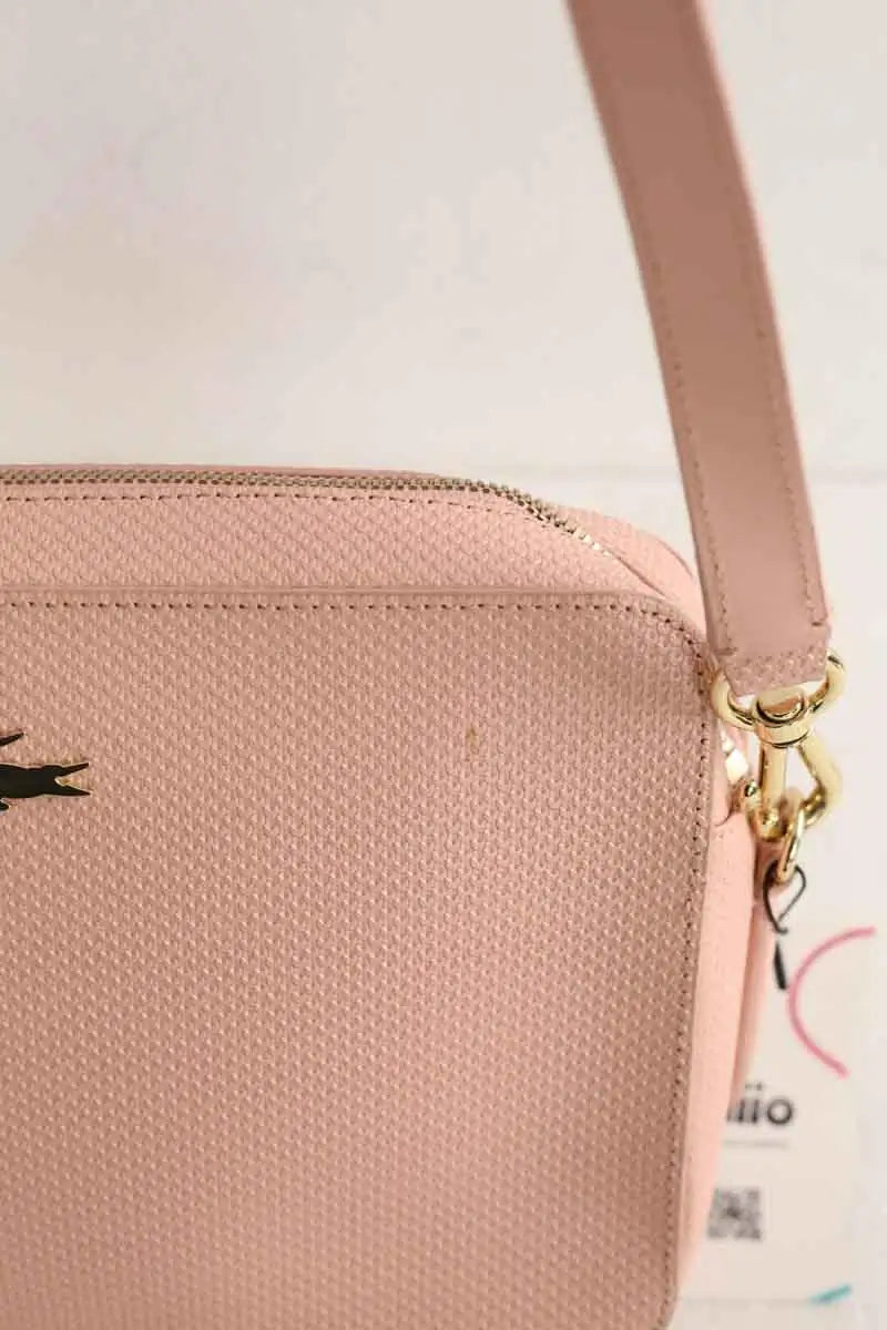 Sac à bandoulière Lacoste Rose en Cuir