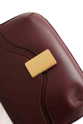 Sac à bandoulière Léo et Violette Nova mini Bordeaux en Cuir