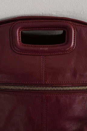 Sac à bandoulière Maje Miss M Bordeaux en Cuir