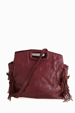 Sac à bandoulière Maje Miss M Bordeaux en Cuir