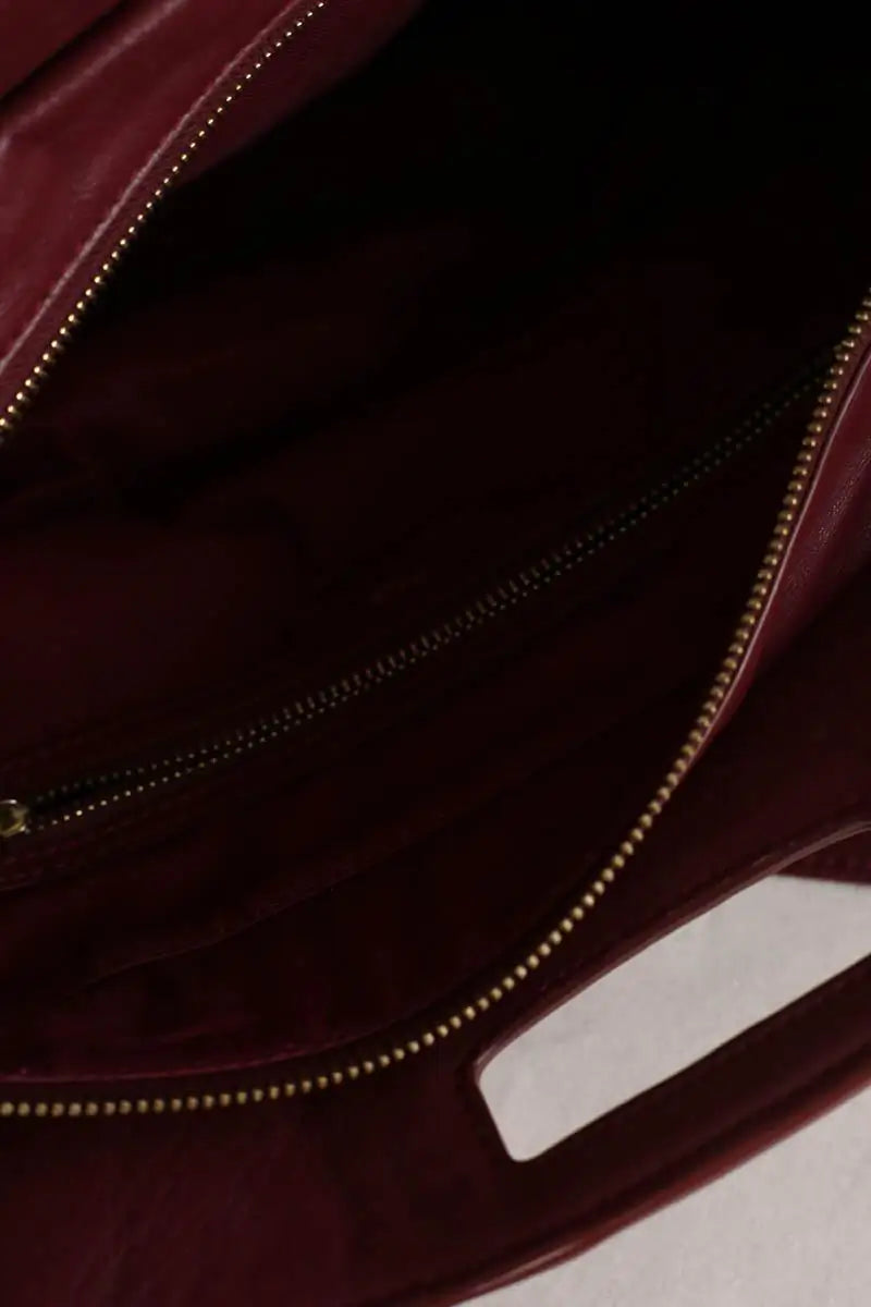 Sac à bandoulière Maje Miss M Bordeaux en Cuir