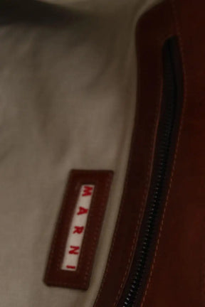 Sac à bandoulière Marni Kaki en Cuir
