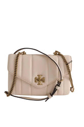 Sac à bandoulière mini Tory Burch Kira Ecru en Cuir - Seconde Main