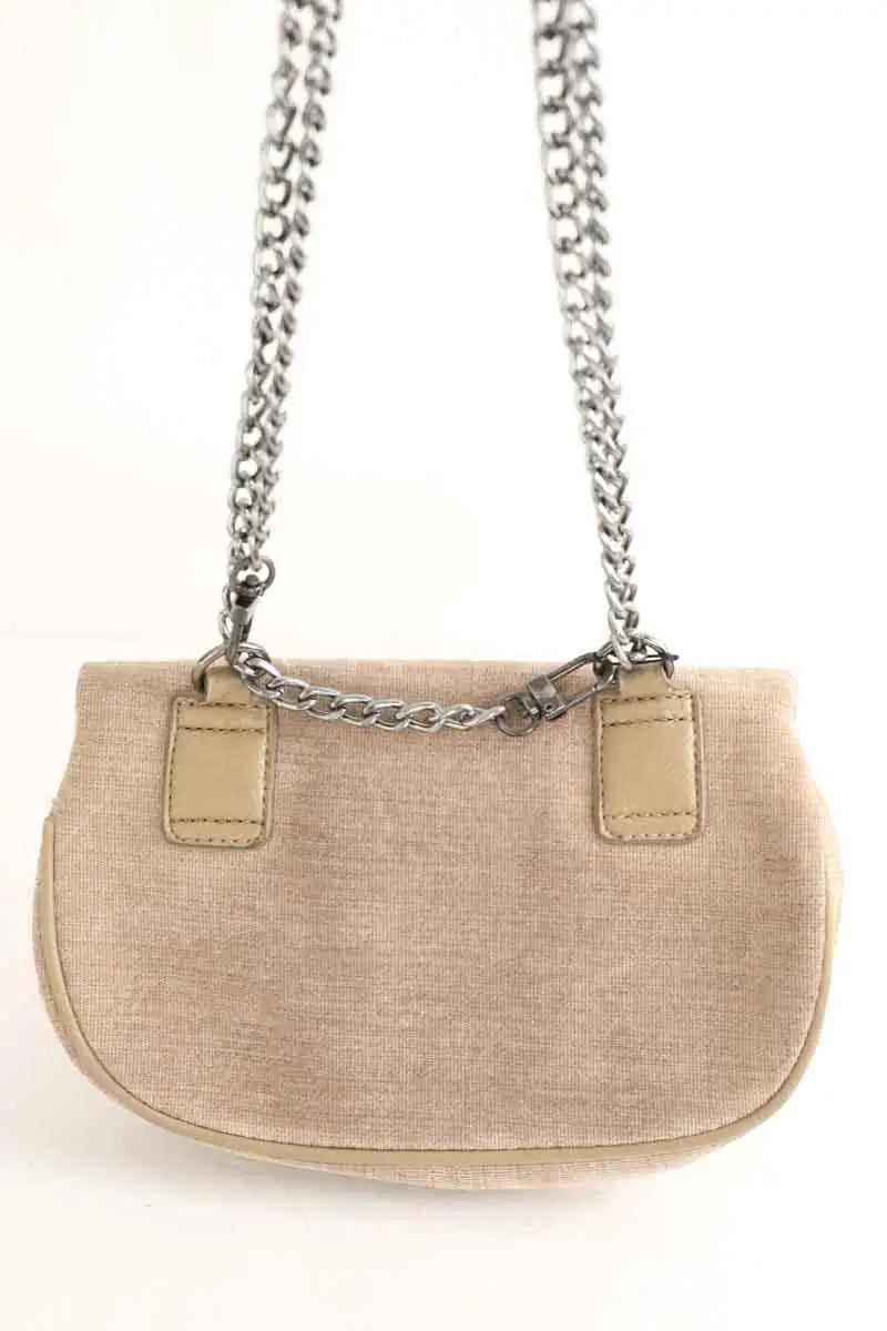 Sac à bandoulière Pinko Beige en Velours