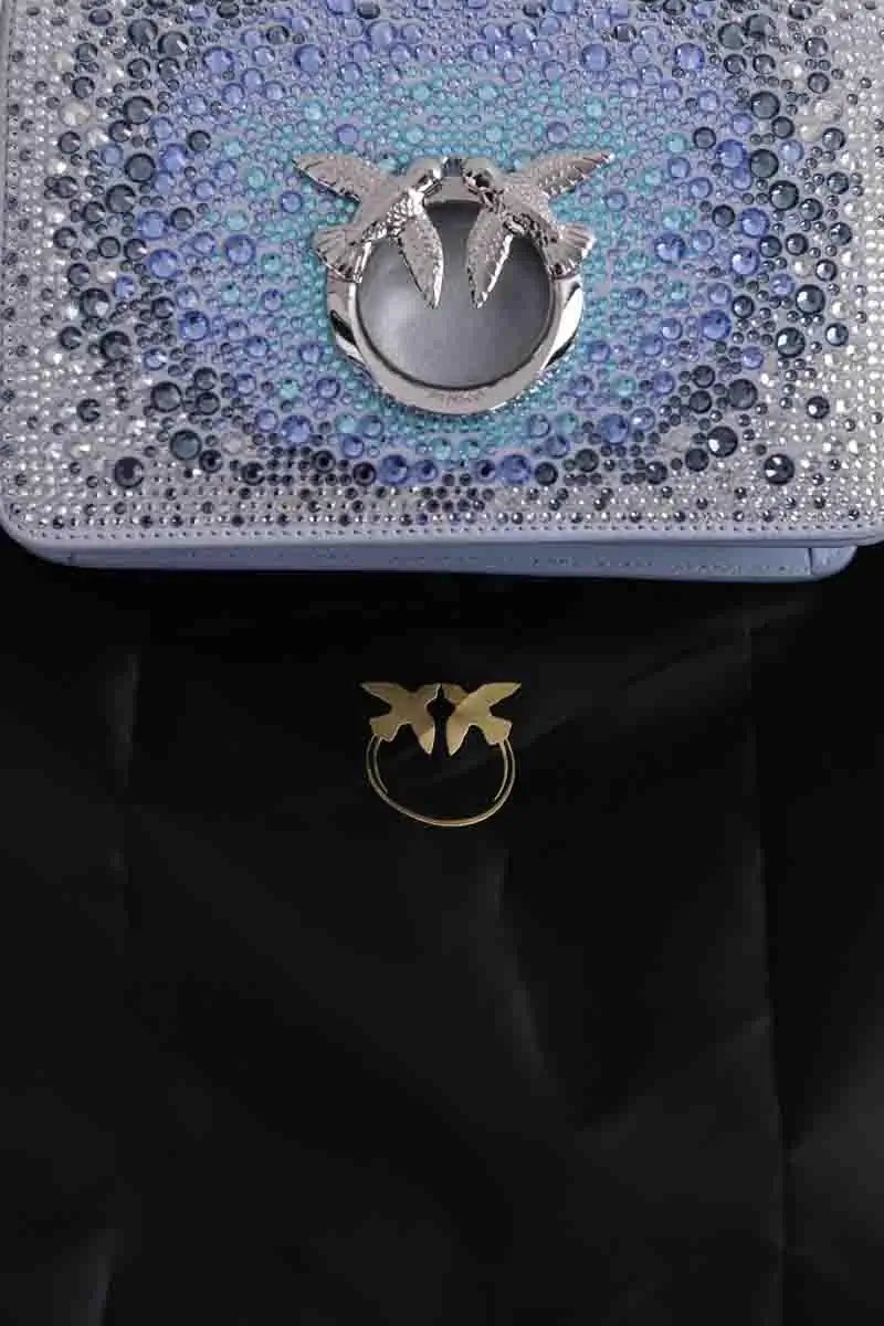 Sac à bandoulière Pinko Bleu en Cuir