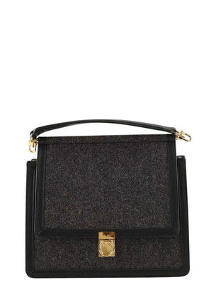 Sac à bandoulière Polène Numero Sept Anthracite en Cuir de veau façon poney - Seconde Main