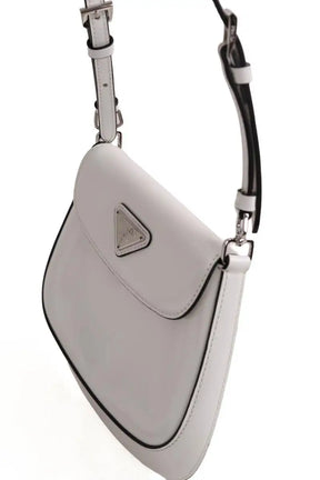 Sac à bandoulière Prada Cleo Blanc en Cuir