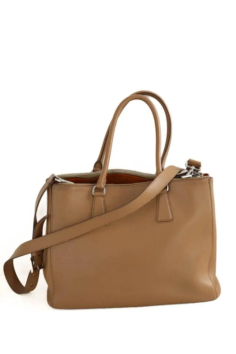 Sac à bandoulière Prada Galleria grand Camel en Cuir