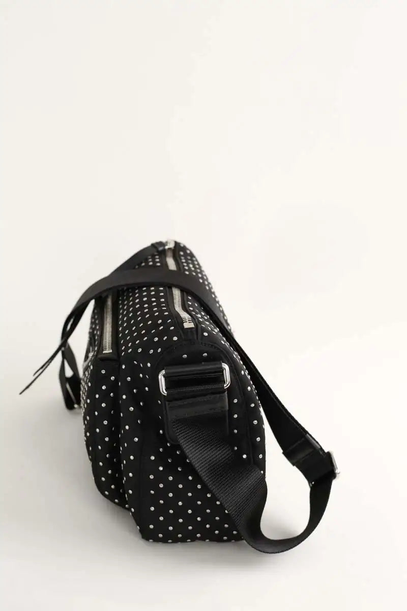 Sac à bandoulière Prada Noir en Tissu