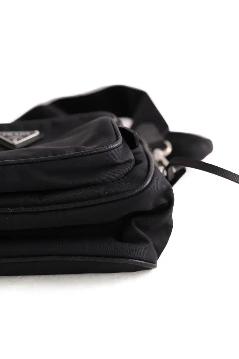 Sac à bandoulière Prada Noir en Tissu