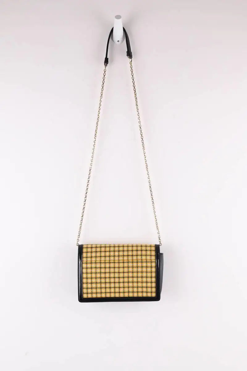 Sac à bandoulière Roger Vivier Besace Belle Voyage en laine jaune Noir en Tissu