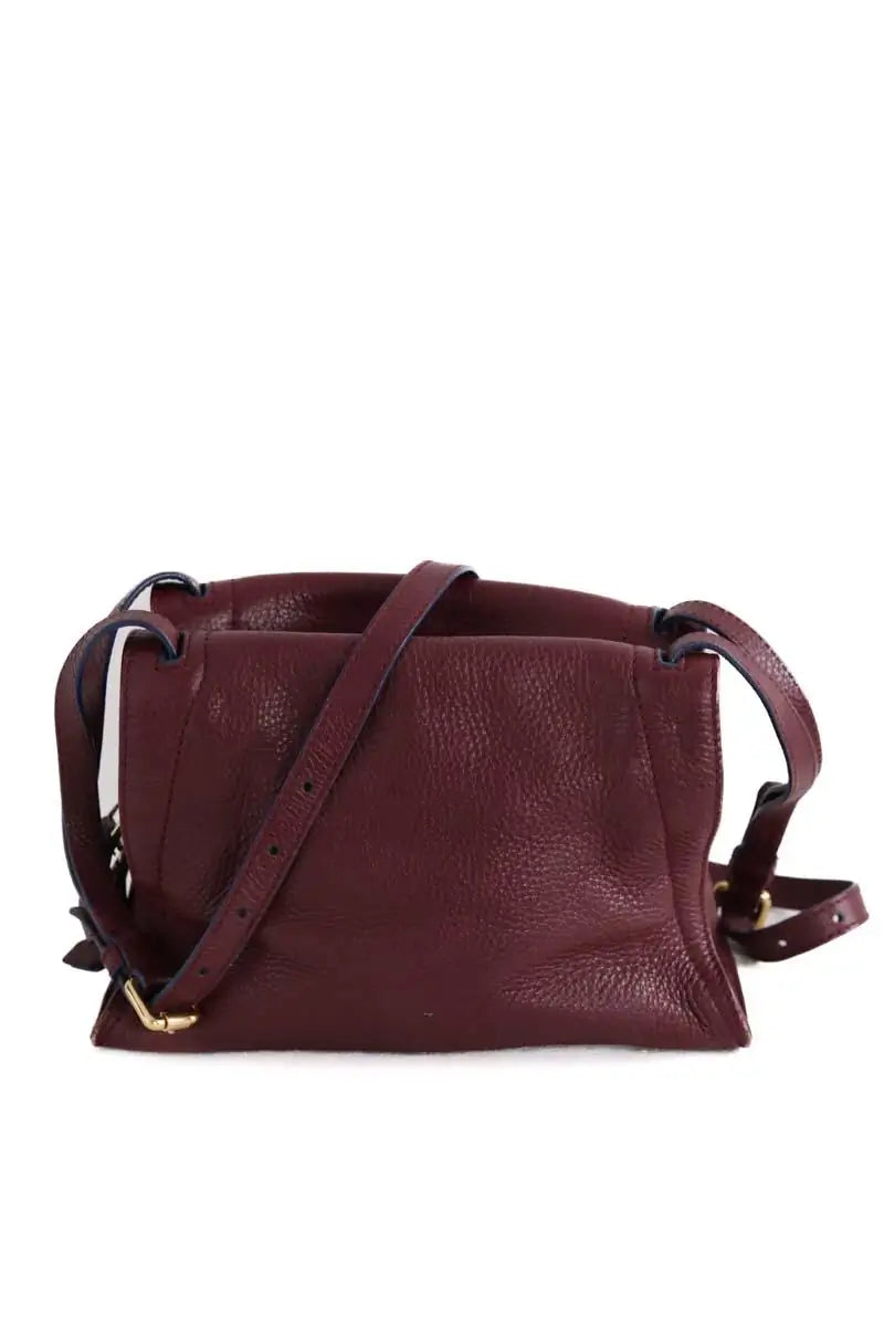 Sac à bandoulière Sandro Bordeaux en Cuir