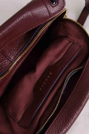 Sac à bandoulière Sandro Bordeaux en Cuir