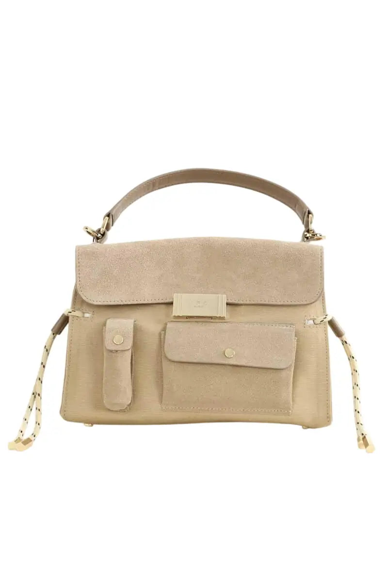 Sac à bandoulière #SEE MORE Nomad toile Beige en Daim - Seconde Main