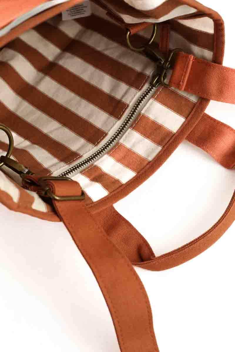 Sac à bandoulière Sézane Cabas mini Camel en Coton