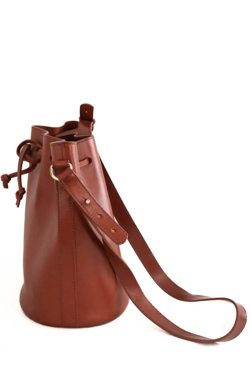 Sac à bandoulière Sézane Camel en Cuir