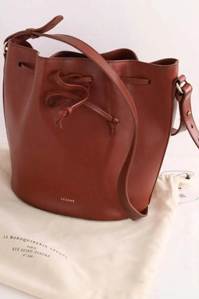Sac à bandoulière Sézane Camel en Cuir